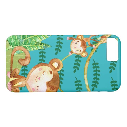 Funny Monkey Jungle Fun Case-Mate iPhone Hülle (Rückseite (Horizontal))