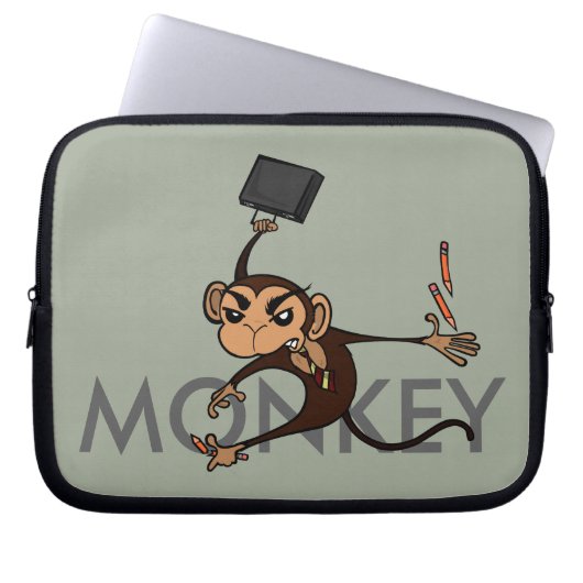 FUNNY MONKEY LAPTOP SLEEVE (Vorderseite)