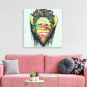 Funny Monkey Leinwanddruck (Insitu (Wohnzimmer))