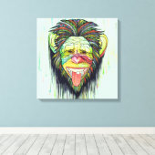 Funny Monkey Leinwanddruck (Insitu (Holzboden))