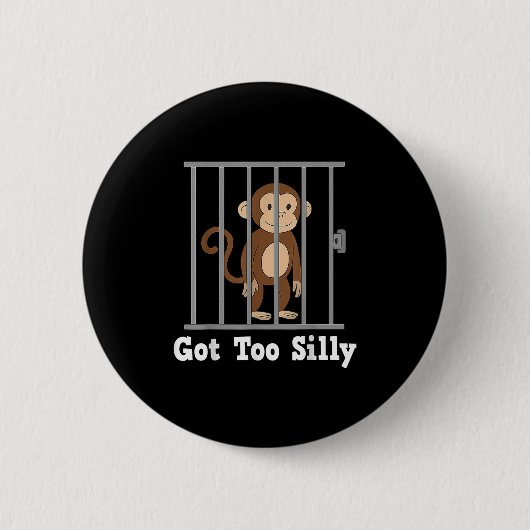 Funny Monkey Meme Got zu Albernen Spaß Männer Frau Button (Vorderseite)