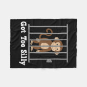 Funny Monkey Meme Got zu Albernen Spaß Männer Frau Fleecedecke (Vorderseite (Horizontal))