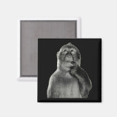 Funny Monkey Meme With Retro Odore Humor Art Style Magnet (Vorderseite/Rückseite)