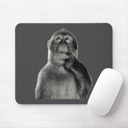 Funny Monkey Meme With Retro Odore Humor Art Style Mousepad (Mit Mouse)