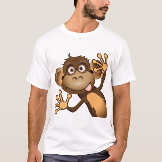 Funny Monkey Mens T - Shirt (Vorderseite)
