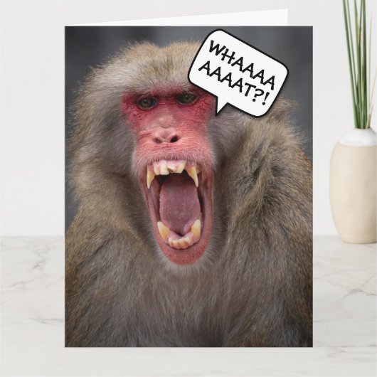 FUNNY MONKEY MILESTONE OLDE BIRTHDAY GREETING CARD KARTE (Vorderseite)