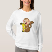 Funny Monkey mit Banana T-Shirt (Vorderseite)
