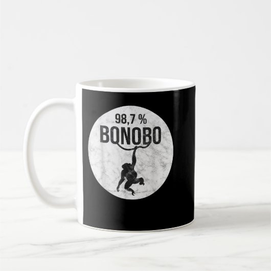 Funny Monkey mit Chimpanzee Bonobo DNA Kaffeetasse (Links)