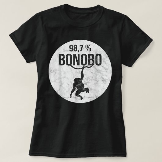 Funny Monkey mit Chimpanzee Bonobo DNA T-Shirt (Design vorne)