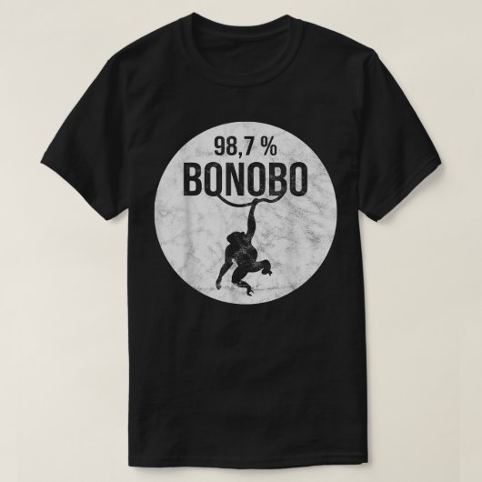 Funny Monkey mit Chimpanzee Bonobo DNA T-Shirt (Design vorne)