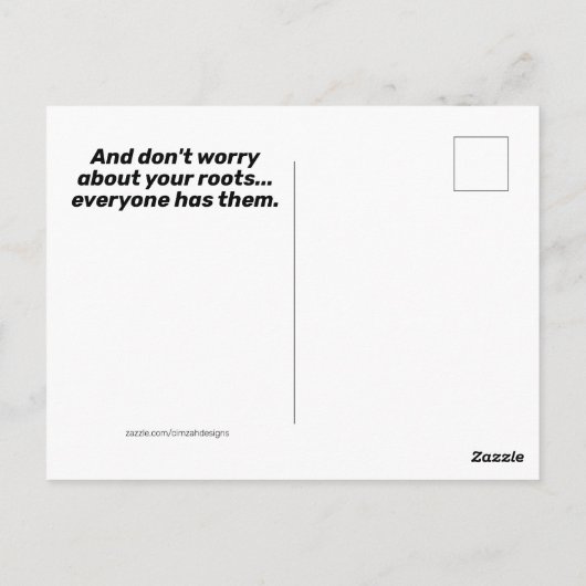 Funny Monkey mit einem schlechten Haar Cut Shelter Postkarte (Rückseite)