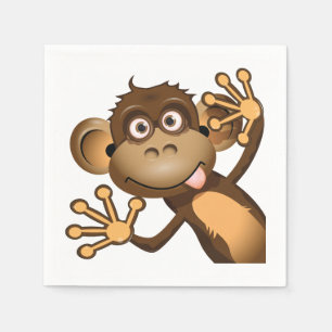 Funny Monkey Paper Napkins Serviette