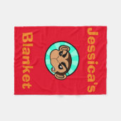 FUNNY MONKEY PERSONALISIERT FLEECE BLANKET (Vorderseite (Horizontal))