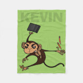FUNNY MONKEY PERSONALISIERT FLEECE BLANKET (Vorderseite)
