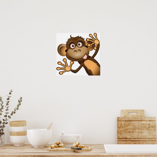 Funny Monkey Poster (Küche)