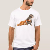 Funny Monkey Punch Graphic T-Shirt Cartoon Ape Tee (Vorderseite)