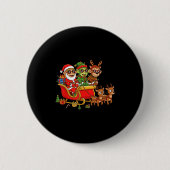 Funny Monkey Santa Reindeer Elf Christmas Womens M Button (Vorderseite)
