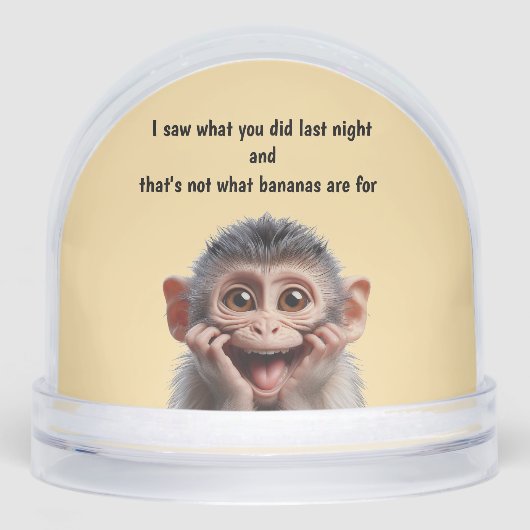 Funny Monkey Schneekugeln (Vorderseite)