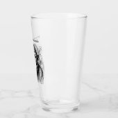 Funny Monkey Schwarz-weiß Ink individuell angepass Glas (Links)