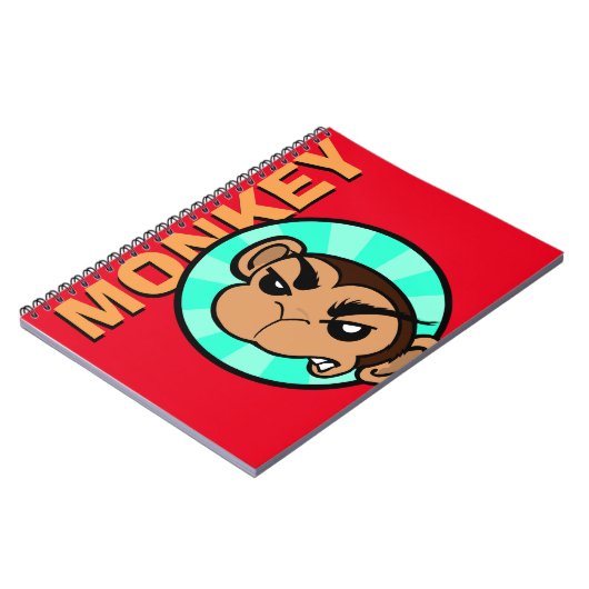 FUNNY MONKEY SPIRAL NOTEBOOK NOTIZBLOCK (Linke Seite)