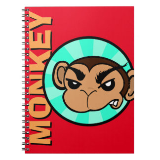 FUNNY MONKEY SPIRAL NOTEBOOK NOTIZBLOCK