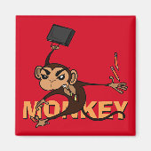 FUNNY MONKEY SQUARE MAGNET (Vorne)
