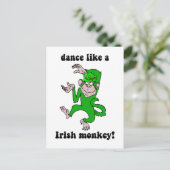 Funny Monkey St Patrick's Day Postkarte (Stehend Vorderseite)