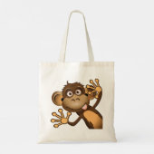 Funny Monkey Tote Bag Tragetasche (Rückseite)
