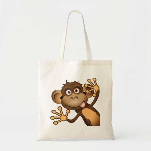Funny Monkey Tote Bag Tragetasche (Vorne)