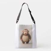 Funny Monkey Tote Bag Tragetaschen Mit Langen Trägern (Rückseite)