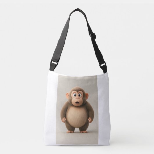 Funny Monkey Tote Bag Tragetaschen Mit Langen Trägern (Vorderseite)