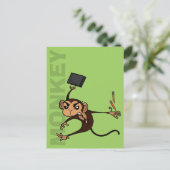 FUNNY MONKEY VERTICAL POSTCARD POSTKARTE (Stehend Vorderseite)