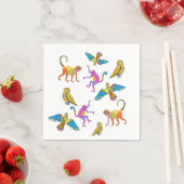 Funny Monkeys Napkin Serviette (Beispiel)