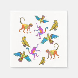 Funny Monkeys Napkin Serviette