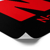 Funny Monogram Family Christmas Red Santa Poster (Ecke)