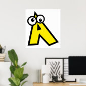 Funny Monogram Letter A Poster (Heimbüro)