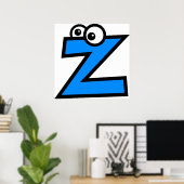 Funny Monogram Letter Z Poster (Heimbüro)