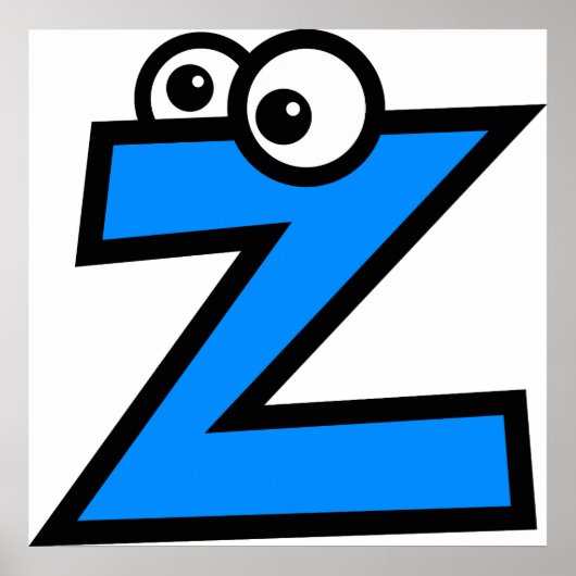 Funny Monogram Letter Z Poster (Vorne)