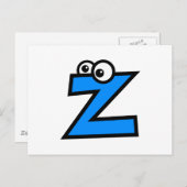 Funny Monogram Letter Z Postkarte (Vorne/Hinten)