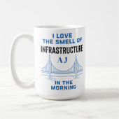 Funny Monogram Zivil Engineering Bridge Engineer Kaffeetasse (Links)