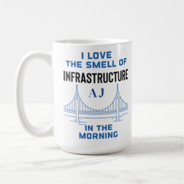 Funny Monogram Zivil Engineering Bridge Engineer Kaffeetasse