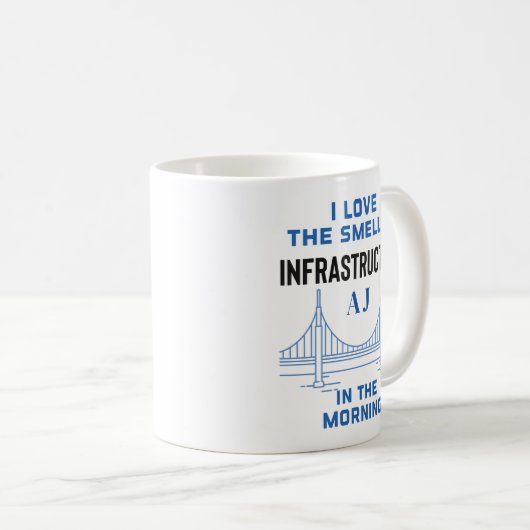 Funny Monogram Zivil Engineering Bridge Engineer Kaffeetasse (VorderseiteRechts)