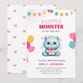 Funny Monster Baby Dusche Einladung (Vorne/Hinten)