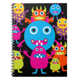 Funny Monster Bash Niedliche Kreaturen Party Notizblock