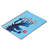 Funny Monster Blumen Blue Kids Notizblock (Linke Seite)