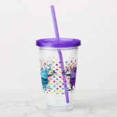 Funny Monster Cartoon Characters Acryltrinkbecher (Links)