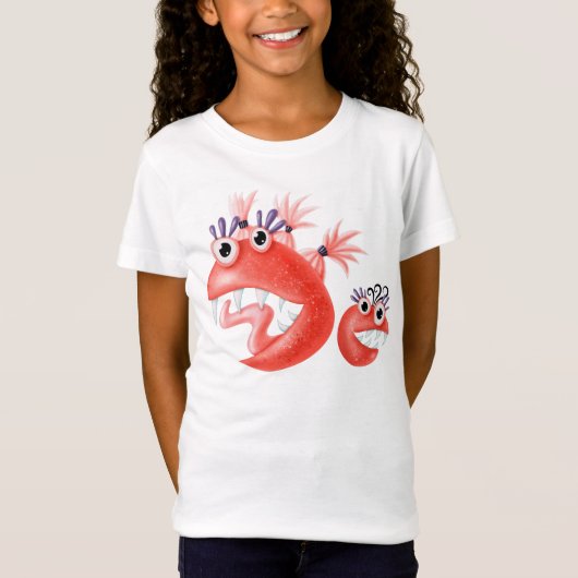 Funny Monster Crazy Niedlich T-Shirt (Vorderseite)