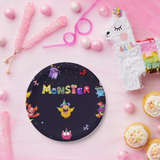 Funny Monster Geburtstagsparty Teller (Party)