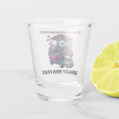 Funny Monster Golf Cart Geschenk Sport Fans Schnapsglas (Rückseite)