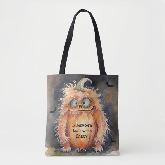 Funny Monster Halloween Candy Tasche (Vorderseite)